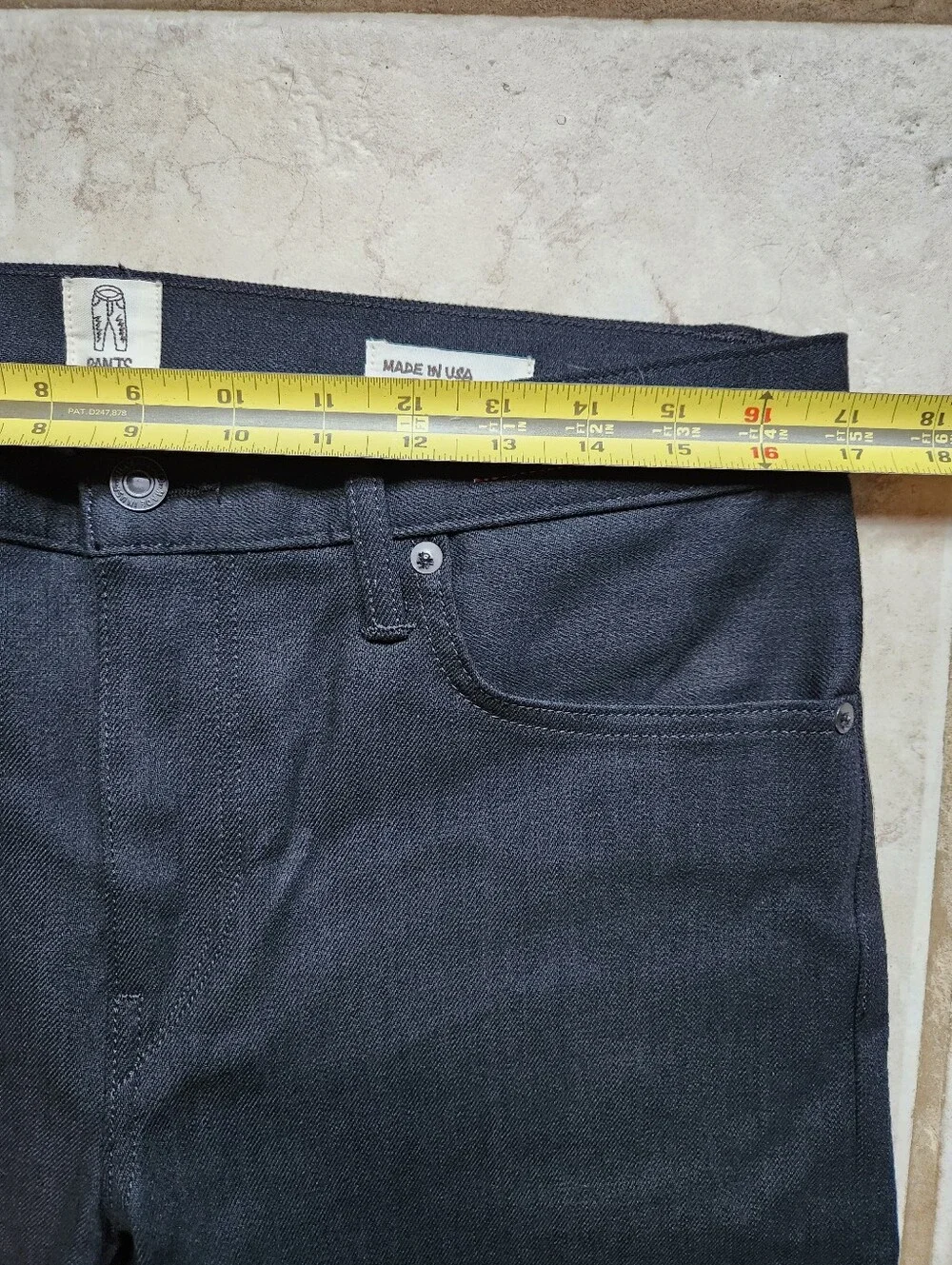 NWOT KATO’ Hiroshi Kato The Pen Slim Jeans 33x33 Black Raw Selvedge Denim USA